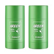 Green Tea Mask Pen, Deep Cleansing Mask, Blackhead Remover Pen, Moisturiser, Solid Mask with Oil Control, Pore Cleanser Face for All Skin Types for Men and Women, Pack of 2