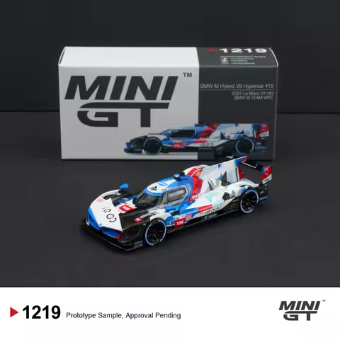 MINIGT 1:64 BMW M Hybrid V8 Hypercar # 15 BMW M TEAM WRT Alloy Car Model 1219