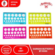 Butterfly Template Ruler Circle Screen Printing Ruler BT-9550 (1PCS) Circle Ruler