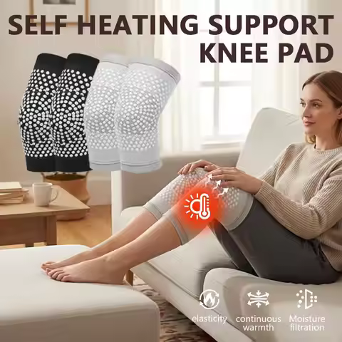 2PCS Self Heating Knee Pads Knee Brace Support Warm Long Compression Sleeve For Arthritis Joint Pain