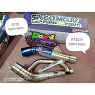 AUN conical fat bulete pipe for Raider 150 open spec Carb and Fi (free 1 Sadboyz/Strong Tshirt)