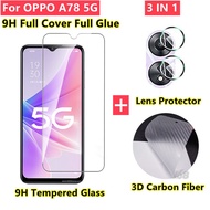 OPPO A78 5G Tempered Glass OPPO A57 A77s A77 5G Screen Protector OPPO A76 A96 Camera Lens Protector 
