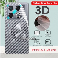 For Infinix GT 20 Pro 20Pro GT20Pro 5G 2024 X6871 Anti Slip 3D Carbon Fiber Protective Guard Rear Screen Protector Back Film Not Tempered Glass