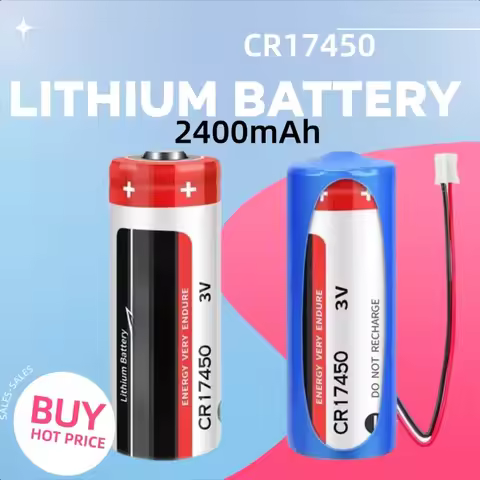 2400mAh for CR17450 Smart Water Meter Battery 3V Compass Direction Finder GPS Positioning Smoke Dete