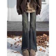 Slim-fit Flared Jeans Women Straight Denim High Waist Flared Flared Pants Women Small Pants Straight