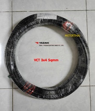 Thai Yazaki VCT 3x4 Sqmm. ตัดยาว 10 เมตร ไทยยาซากิ