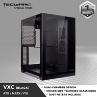 Tecware VXC Dual Chamber TG ATX Case, 7 x PCI Expansion Slots, Can Mount 5 x 120mm Fans, Vertical GPU Bracket