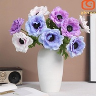 GLENES Artificial Anemone, Lifelike Plastic Silk Anemone Flowers, Flower Arrangements Handmade Reali