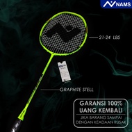 Nams Badminton Racket 21-24 Lbs Light Green Compound/ Strings Included