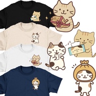 FUKU NYANKO CATS T SHIRT Kucing Cat Baju Tshirt Woman Girl Perempuan Cartoon Cute Cotton Comel FUKU 