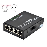 10/100M 2 Fiber Ports 4 RJ45 Port Fiber Media Converter 1310nm/1550nm Single Mode Simplex 20km SC
