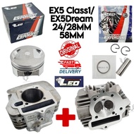 EX5DREAM WAVE100 EX5CLASS1 LEO RACING HEAD BLOCK COMBO SET 24/28MM 58MM LEO THAILAND EX5 CLASS EX5 D