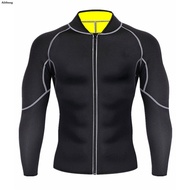 Slim Sets Sauna Suit for Men Sweat Jacket Long Sleeve Workout Sauna Shirts Zipper Neoprene Gym Slimm