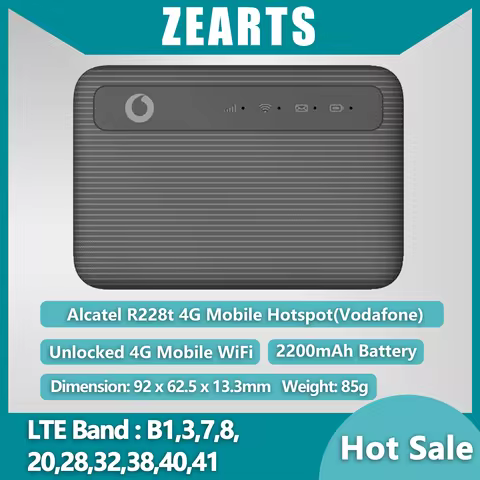 Alcatel R228t 4G LTE Mobile WiFi Hotspot Cat 6 SIM Dual 4G Hotspot Dual Band 2.4GHz/5GHz Wireless Mo