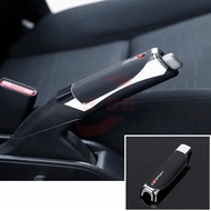 [Ready Stock] GR Sport Logo Leather /Carbon Fiber Car Handbrake Cover Decorative Brake Protection Co