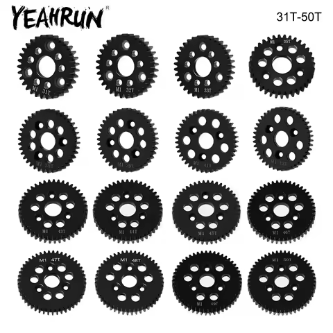 YEAHRUN Spur Gear M1 31T 32T 33T 35T 38T 40T 41T 42T 43T 45T 46T 47T 48T 49T 50T for HPI E-REVO2.0 A