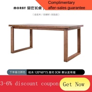 SG  Local spot Same Style Moby Enshi Wood Table Modern Dining Table Home Small Apartment Rectangular Ash Long Table