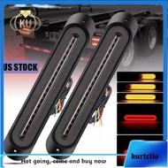 Car LED Dynamic Turn Signal Lights 12V-24V Tail Light Warning Light Outline Lamp for Bus Trailer RV 
