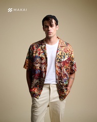 MAKAI เสื้อเชิ้ต เสื้อฮาวาย ผ้าไลโอเซลล์ ลาย ZULU Hawaiian Shirt