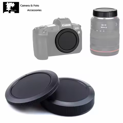 RF Mount Camera Body Cap & Rear Lens Cap Set For Canon EOS R50V R RP Ra R3 R5 R5c R6 Mark II R7 R8 R