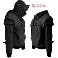 medieval vintage warrior soldier knight mask armor knee hoody Cosplay costume hoodies
