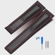 Cowhide Watch Strap 22mm Wristband For Tag Heuer Carrera diving Monaco F1 Fiyta Tissot Watch band Re