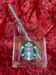 Starbucks 星巴克 MIT冷萃牛奶盒吸管玻璃杯（初版-棒棒糖吸管）