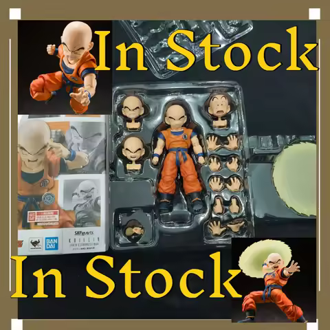 In Stock Dragon Ball S H Figuarts Krillin Earth's Strongest Man Action Figures Exquisite Figures Ani