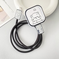 Cartoon Winnie the Pooh Silicone Charger Protective Case for IPhone 40W Fast Charger Protection Char