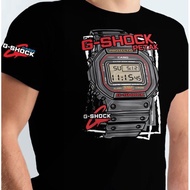 Casio G-shock Petak / G-shock Tshirt / Baju Microfiber Jersi / Jersey Sublimation / Tshirt/collar/long