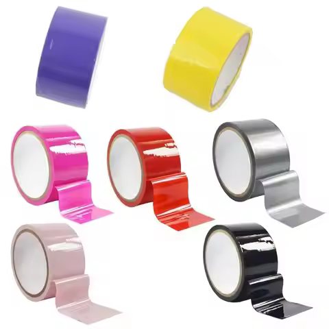 PVC Duct Tape Elastic Sticky Bondage Binding Tape Kinky Tied Fetish Restraint Belt BDSM