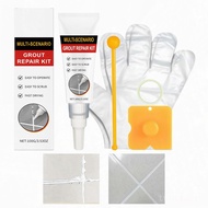 White Grout for Tiles, Grout Set for Bathroom Repair| Waterproof Quick-Drying Crack Sealant for Floo