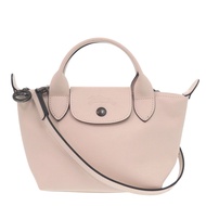 近全新 Longchamp Le Pliage Extra XS 皮革裸粉色兩用手提包 0010 [二手] Longchamp