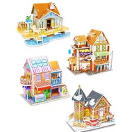 3D Diy Puzzle Castle House Toys Early Learning Puzzle Children Diy Jigsaw Puzzle House Suitable For 