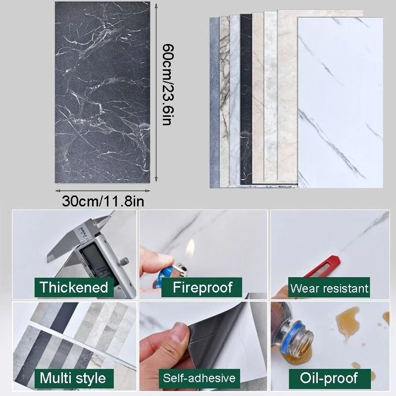 DIY KITCHEN TILES  30cm x60cm PVC WALL STICKER