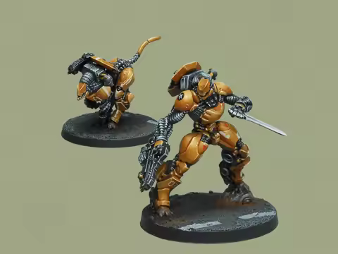 Die Cast Resin Model Assembly Kit, GK, Resin Combat Team 2, Unpainted, Including Base