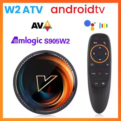 VONTAR W2 ATV androidtv 11.0 Smart TV Box Amlogic S905W2 Google Voice Input 8K Video 4K 60fps AV1 Du
