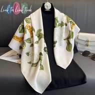 Square Silk Scarf 90x90cm - HIGH QUALITY Bandana 90cm Square Silk Scarf - Square Scarf 90x90 Turban 