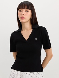 [Pomelo] เสื้อถักคอวี / V-Neck Knit Top