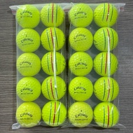 [Yellow] Bag of 10 genuine Callaway Line Chrome Soft-ERC Soft Golf balls 80-90% new (with scratches)