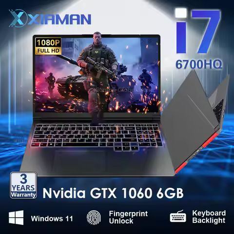 Xiaman 16" Gaming Laptop intel Core i7-6700HQ GTX 1060 IPS 1920*1200 Notebook PC 16GB DDR4 1TB SSD W