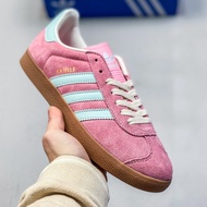 Adidas Originals Gazelle Low-Top Sneakers - Pink & Green Stripe