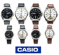 นาฬิกาข้อมือcasio สายหนังสีน้ำตาล/ดำ มีวันที่ นาฬิกาcasioผู้หญิงและผู้ชาย นาฬิกาคู่รัก คาสิโอ้สายหนัง RC640