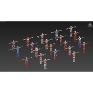 ultraman toy ultraman Ultraman 3D Model Character Model Collection 3D Source File Diga 21 Set max fb