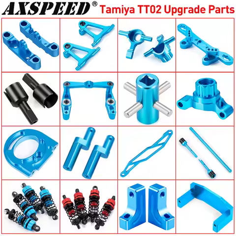 AXSPEED Tamiya TT02 Full Set Metal Upgrade Parts Drive Shaft CVD Diff Cup Shock Steering Assembly fo