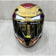 [ Ori] Kyt Helm Kyt K2 Rider Iron Man Paket Ganteng Flat Visor Iridium
