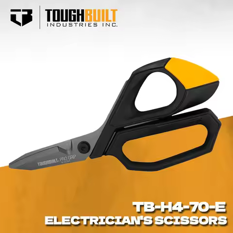 TOUGHBUILT TB-H4-70-E 11 Stainless Steel Scissors Heavy Duty Sharp Durable Labor-Saving Non-Slip Han