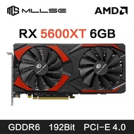 การ์ดจอ6GB 5600XT mllse AMD RX GDDR6 192Bit PCI-E 4.0 × 16 8Pin Radeon GPU RX 5600xt การ์ดจอเล่นเกม6