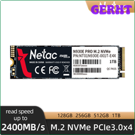 SSD M2 GERHT Netac NVME 1Tb 500Gb SSD 128Gb SSD M.2 256Gb 512ฮาร์ดดิสก์ขนาด Gb M2 PCIe NVME โซลิดสเตทไดรฟ์ภายในสำหรับแล็ปท็อป ETYJE