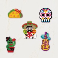 【刺繡貼紙】墨西哥|仙人掌|亡靈節|骷髏|墨西哥捲餅|吉他
